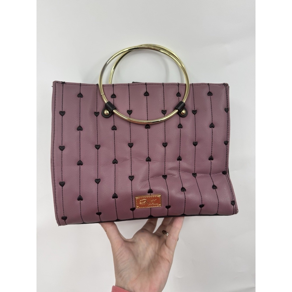 Betsy Johnson Quilted Gold Hardware Purse Bag Preppy Small Retro Cute Whimsical‎